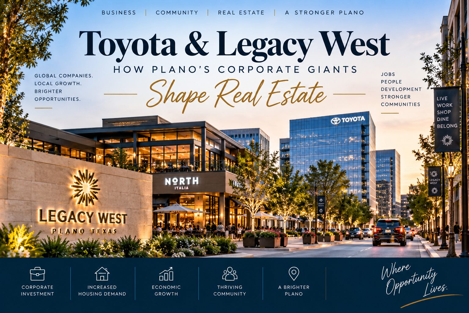 Toyota & Legacy West: How Plano’s Corporate Giants Shape Real Estate