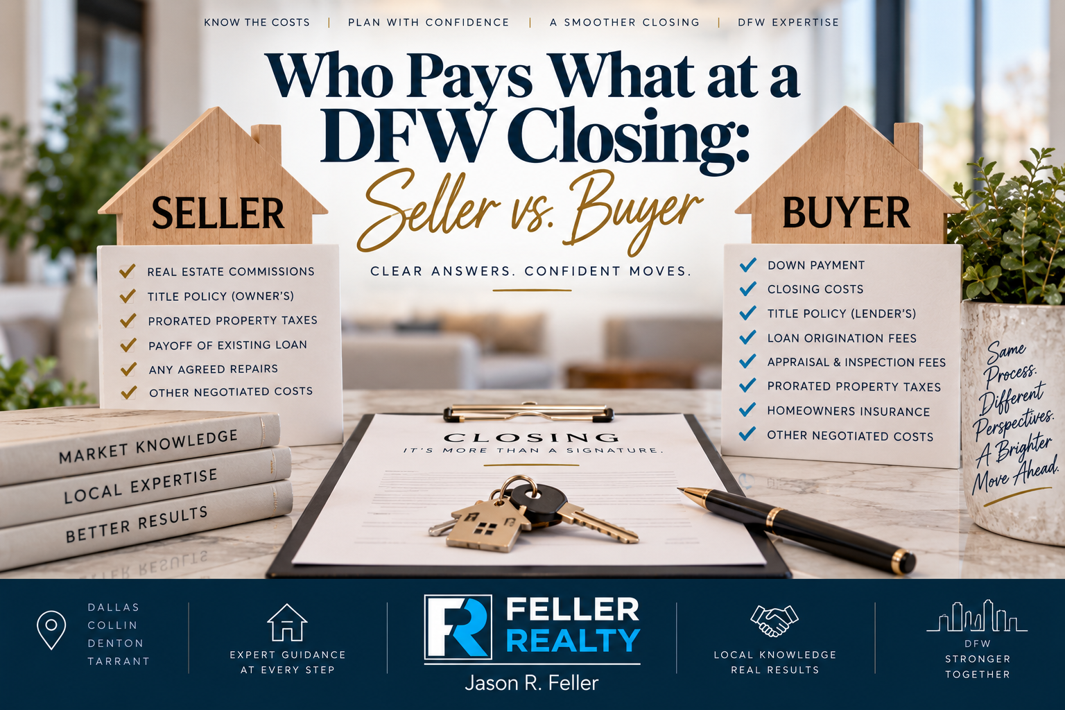 Who Pays What at a DFW Closing: Seller vs. Buyer